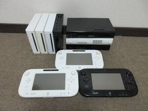 棚18・A5074　Nintendo ニンテンドー　Wii　U　WUP-010（JPN)/WUP-101（01）/RVL-001(JPN)　周辺機器　10台セット