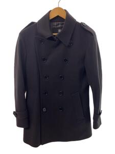 BURBERRY BLACK LABEL◆ピーコート/M/ウール/BLK/無地/D1B95-201-29/カシミア含む