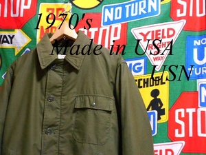 ★雰囲気系の1着★Made in USA製アメリカ製米軍実物ビンテージA-2デッキジャケット70s70年代ミリタリージャケットM(38-40)GENERALジップ