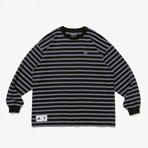 希少★新品本物【黒★3】★HORIZONTAL STRIPE LS ホリゾンタル ストライプ 織ネーム 正規店購入 ディセンダント 入手困難 DESCENDANT 22AW