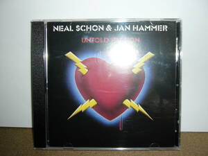 名手Colin Hodgkinson参加　フュージョン/プログレ系HRの名盤　Neal Schon & Jan Hammer 大傑作1st「Untold Passion」輸入盤　未開封新品。