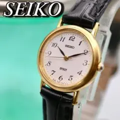 良品 SEIKO スピリット ラウンド ゴールド レディース腕時計 1090