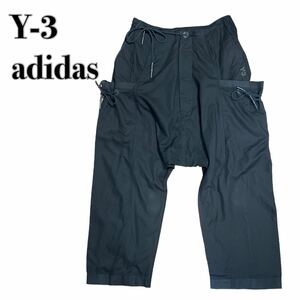 Y-3 adidas ワイスリーアディダス ヨウジヤマモト サルエルパンツ 黒ブラック XS