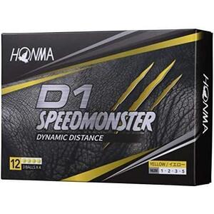 ★イエロー★ HONMA ゴルフボール D1 SPEED MONSTER スピードモンスター 1ダース 12個入