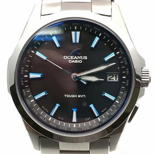  CASIO カシオ オシアナス OCW-S100 電波ソーラー メンズ 腕時計 デイト 動作品 黒文字盤 チタン マルチバンド6 タフソーラー