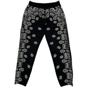 [並行輸入品] AMIRI アミリ BANDANA BLEACH SWEAT PANTS バンダナ柄 ブリーチ スウェットパンツ (ブラック) (M)