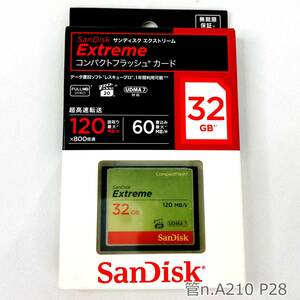 【新品 未開封】 SanDisc　Extreme コンパクトフラッシュカード 32GB　UDMA7　FULLHDビデオ20　サンディスク エクストリーム