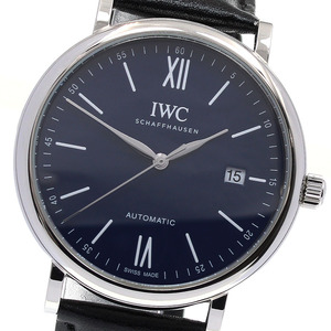 IWC SCHAFFHAUSEN IW356518 ポートフィノ 150イヤーズ デイト 自動巻き メンズ 良品 保証書付き_831992