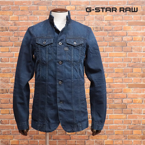 1円/G-STAR RAW/XSサイズ/デニムジャケット CORMAC BLAZER 2.0 D17267-9657 製品染め スタンド襟 新品/紺/ネイビー/jh214/