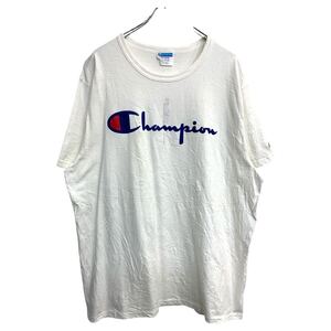 Champion 半袖 ロゴ Tシャツ XLサイズ チャンピオン プリント ホワイト 古着卸 アメリカ仕入 t2409-4067