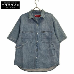 Supreme シュプリーム 24SS Loose Fit S/S Denim Painter Shirt Washed Blue ブルー M ジャケット コットン メンズ 中古