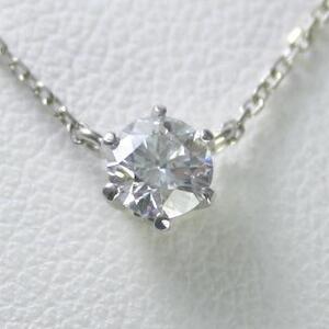 ダイヤモンド ネックレス 一粒 プラチナ 0.4カラット 鑑定書付 0.43ct Dカラー VVS1クラス 3EXカット GIA