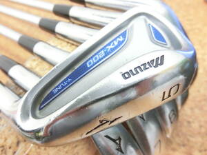 ♪MIZUNO ミズノ MX-200 Y-TUNE GRAIN FLOW FORGED / 5～9.P アイアン 6本 スチールシャフト Dynamic Gold XP FLEX-R300 中古品♪Y0152