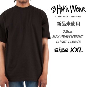 新品未使用 シャカウェア 7.5 マックスヘビーウェイト 無地 Tシャツ 黒 XXLサイズ ブラック SHAKA WEAR MAX HEAVYWEIGHT S/S