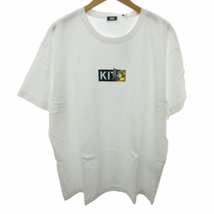 未使用品 キスニューヨークシティ KITH NYC タグ付き 22年製 LOGOPEEL TEE ボックスロゴTシャツ カットソー 半袖 白 ホワイト XLサイズ