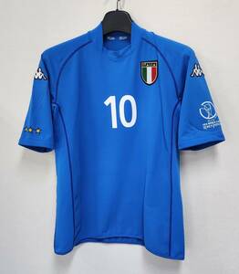 02W杯 イタリア(H)#10 TOTTI トッティ 半袖 KAPPA正規 2002 WorldCup仕様 M