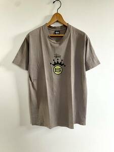 人気★STUSSY ステューシー オールドステューシー 黒タグ 80s ビンテージ プリントTシャツ ベージュ USA製 L