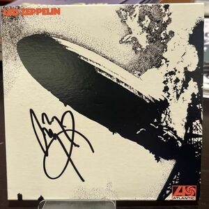 ジミー・ペイジ本人直筆サイン入り！1997年 国内盤紙ジャケCD 帯付き Led Zeppelin / S.T.(1st) レッド・ツェッペリン Jimmy Page