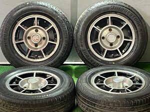 【希少 当時モノ!!】ハヤシレーシング ストリートFF 12in 5J +22 PCD110 165/70R12 ヨタハチ ライフ RX-3 S124 RX-7 SA22 シャレード G11