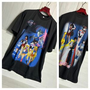 USA製 SAILOR MOON R 美少女戦士セーラームーン タキシード仮面 黒 ムービーTシャツ アニメTシャツ キャラT　XL 裾袖シングルステッチ