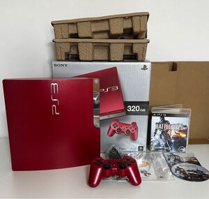 ★動作確認済★ SONY プレイステーション3 320GB スカーレットレッド CECH-3000BSB コントローラー RED 元箱あり ソニー PS3 PlayStation3