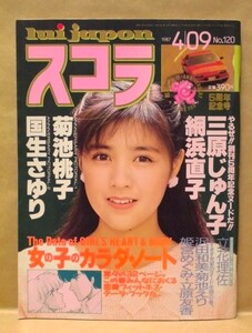 スコラ　第120号　1987.4.09（網浜直子/三原じゅん子/菊池桃子/沢田和美/菊池エリ/立原友香/姫宮めぐみ/立花理佐/岡谷章子　