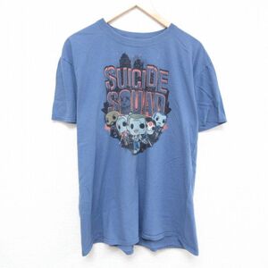 【50%OFF】XL/古着 半袖 Tシャツ メンズ DCコミックス 映画 スーサイドスクワッド エッドショット カタナ POP 大きいサイズ コットン 5OF