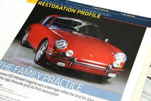 1967 PORSCHE 911S RESTORATION PROFILE THE FAMILY PRACTICE 洋書切り抜き