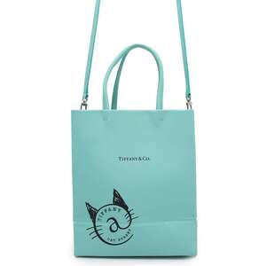 ティファニー ハンドバッグ キャットストリート レザー Tiffany&Co. ネコ 2wayショルダーバッグ 【安心保証】