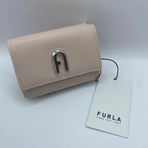 ★送料無料★新品未使用★定価24200円★FURLA(フルラ)/本革レザーウォレット/三つ折り財布/ミニウォレット/牛革/ピンク系/MOON WP00122