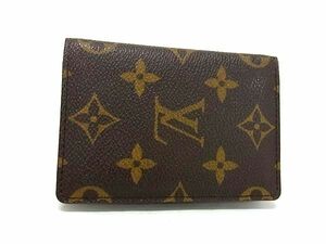 1円 ■美品■ LOUIS VUITTON ルイヴィトン M61732 モノグラム オーガナイザー ドゥ ポッシュ カードケース 名刺入れ ブラウン系 FE4114