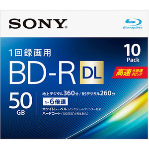 SONY ソニー ビデオ用ブルーレイディスク 1-6倍速 50GB 10枚 10BNR2VJPS6 /l
