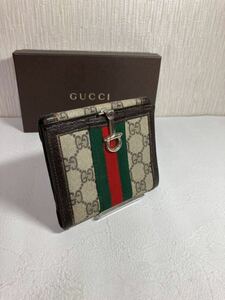 GUCCI グッチ オールドグッチ　シェリーライン　二つ折り財布