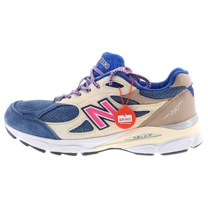 New Balance ニューバランス ×KITH M990KH3 DAYTONA キス 990V3 デイトナ ローカットスニーカーシューズ ベージュ/ブルー US10.5/28.5cm