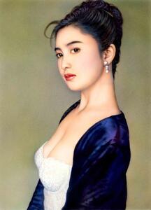 オリジナル版画　石川吾郎　美人画　蒼い炎