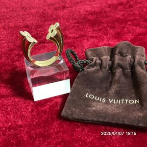 LOUIS VUITTON ルイヴィトン LVロゴ バーグファーストフラワー ゴールドカラー リング アクセサリー 