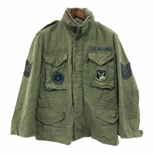 70年代 米軍実物 U.S.ARMY m-65 フィールド ジャケット 3rd ミリタリー ヴィンテージ オリーブ (メンズ MEDIUM-SHORT) 中古 古着 p5541