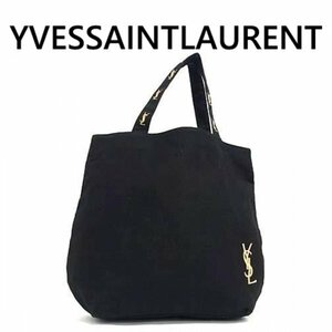 YVESSAINTLAURENT イヴサンローラン キャンバス トートバッグ ブラック系 3292