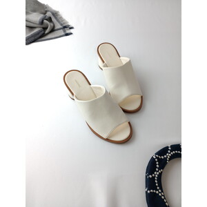 TODAYFUL トゥデイフル Round Slide Sandals 太ヒール サンダル アイボリー 37 