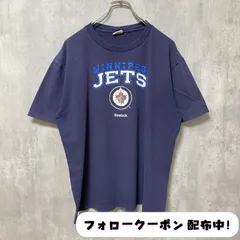 古着 used　Reebok　リーボック　NHL JETS　半袖プリントTシャツ　ネイビー