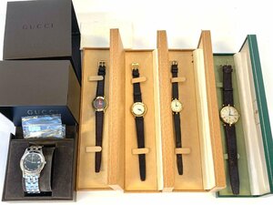 ★ BP ★　１円　GUCCI　グッチ　QZ　メンズ　レディース　腕時計　5本セット　まとめ　箱付　【時計】【中古】