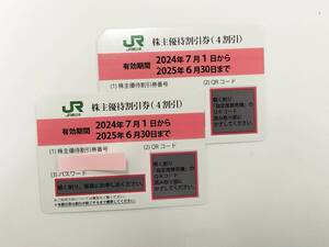 JR東日本株主優待券　2024年7月1日〜2025年6月30日　2枚セット　定形郵便での発送となります　現状品