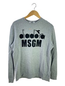 MSGM◆クルーネック/フロントロゴ/スウェット/L/コットン/GRY/プリント/2340MM301//