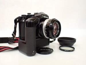 【ジャンク品】 Nikon ニコン フィルム一眼レフカメラ FE2/Ai NIKKOR-S・C 50mm F1.4 モータードライブ MD-12付き □ 70E0A-1