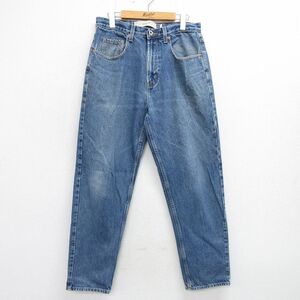 W31/古着 ギャップ GAP ジーンズ メンズ 00s ヒゲ コットン 紺 ネイビー デニム 24aug01 中古 ボトムス ジーパン Gパン ロング パンツ