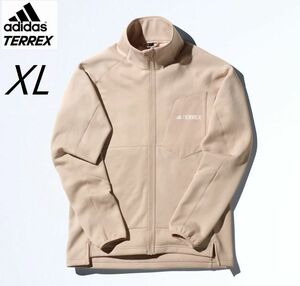 新品 春夏 アディダス XLサイズ adidas テレックス 登山 定価16,500円 キャンプ ミディアム フリース フルジップジャケット メンズ 