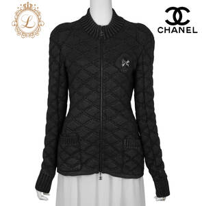 【返品可】CHANEL シャネル ココチャーム ジャケット ブルゾン 36 ブラック トップス 長袖 カットソー アウター ブランド アパレル