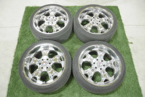 中古 265/40R22 kriiz MYRTLE 社外 ホイール タイヤ 4本セット オフセット +50 トーヨー 265 40 22 インチ 6H 9.5J (TH1621)