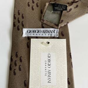 GIORGIO ARMANI(ジョルジオアルマーニ) ブラウン涙ネクタイ 新品　未使用　タグ付き