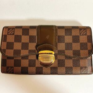 ★1円〜★本物★LV ルイヴィトン LOUIS VUITTON ダミエ エベヌ 長財布 ポルトフォイユ システィナ　N61747 ロングウォレット